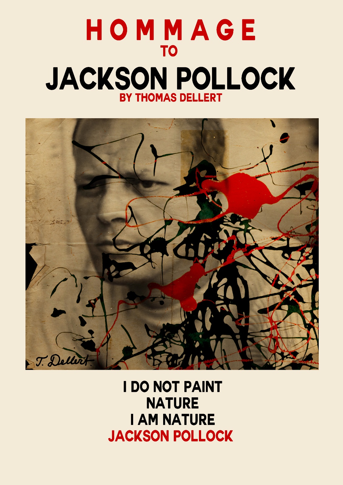 Jackson pollock by thomas dellert poster 